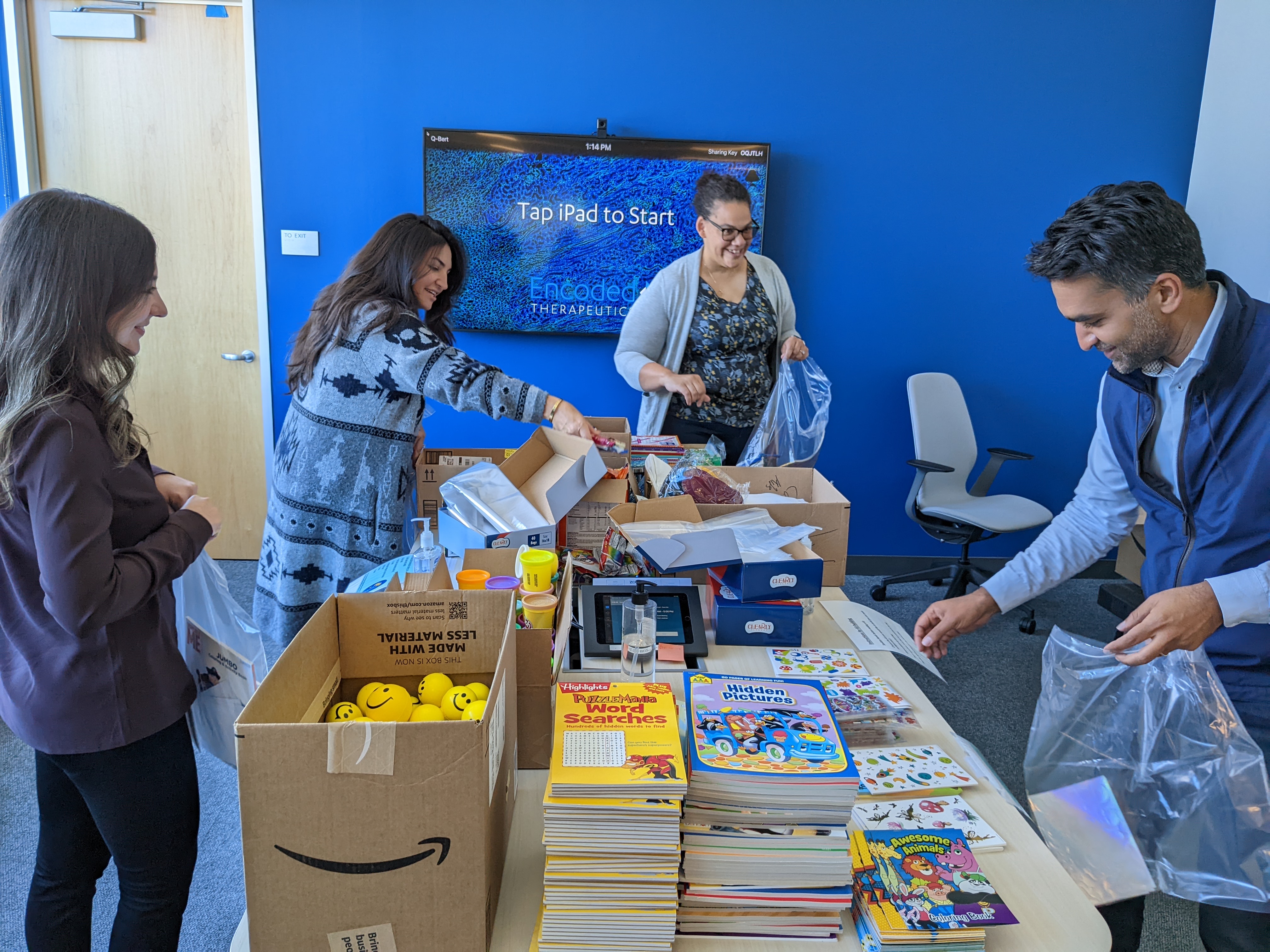 Assembling Care Kits for UCSF Children's Hospital